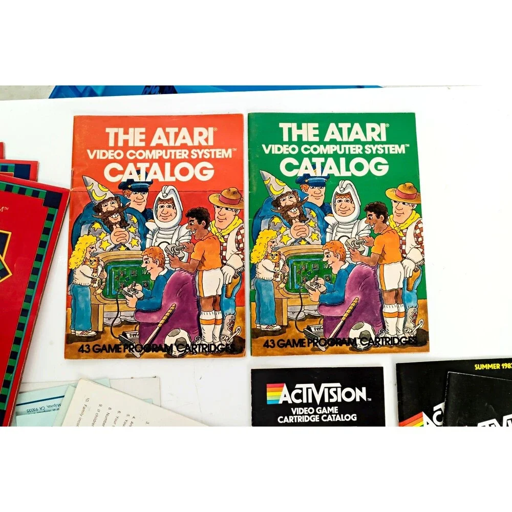 Lot of 17 Atari Vintage Original Video Game Manuals Catalogs Booklets